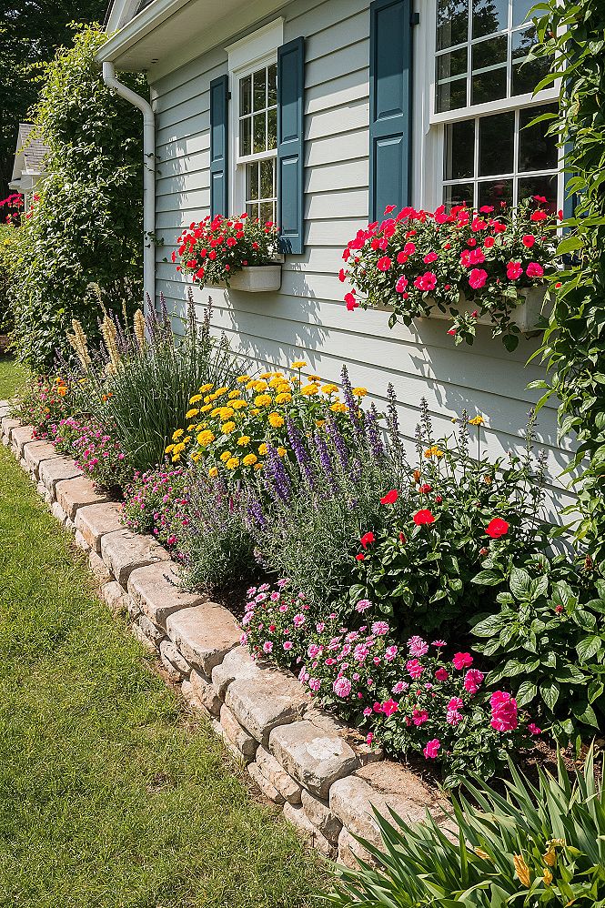 Charming Side Yard Landscaping: Cottage Garden Design for Curb Appeal