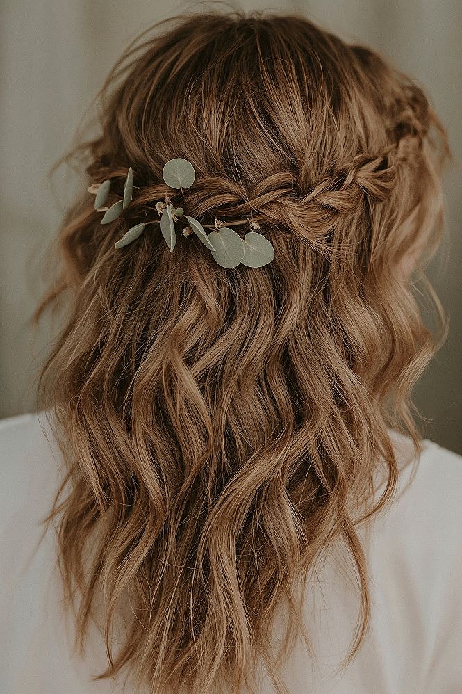 Boho Braided Wedding Hair: Romantic Half-Updo Inspiration
