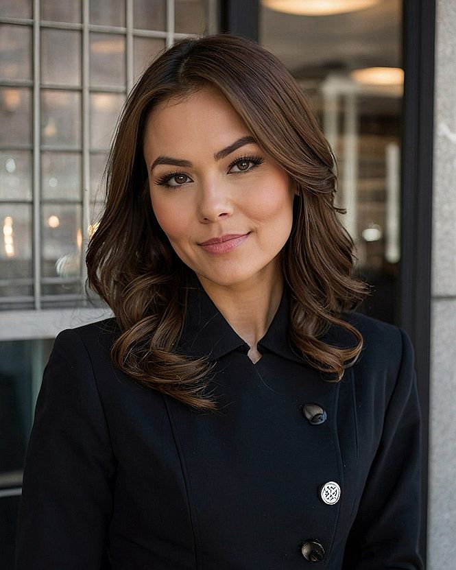 Sharp Black Blazer with Circular Button Detail
