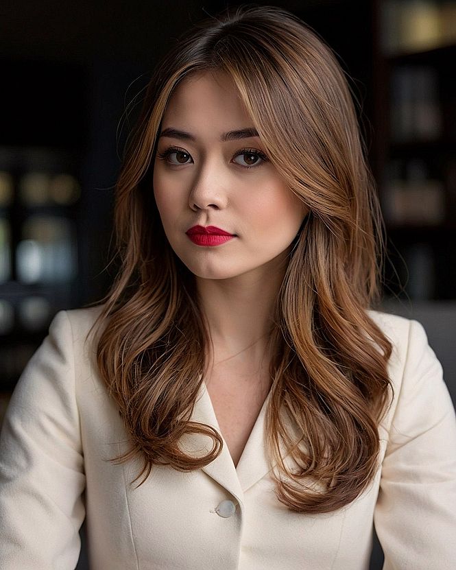 Cream blazer with a single pale button detail