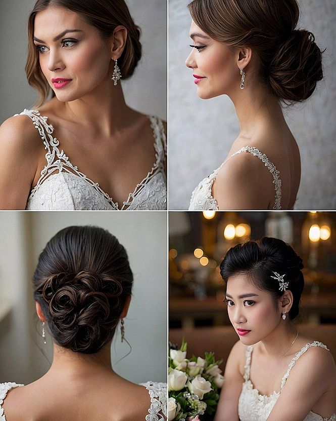 Intricate Swirls of Dark Hair at the Nape