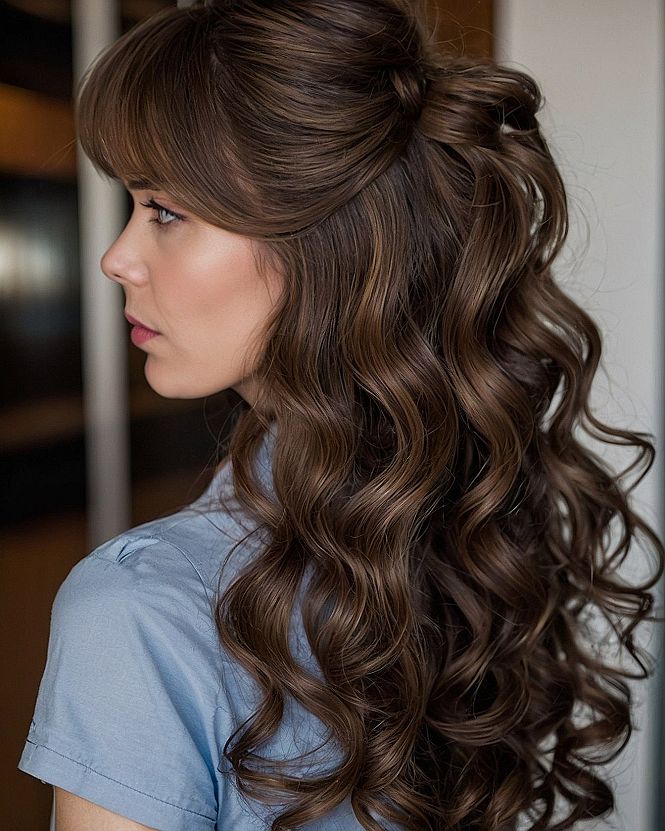 Soft Curls with a Crown-Like Twist