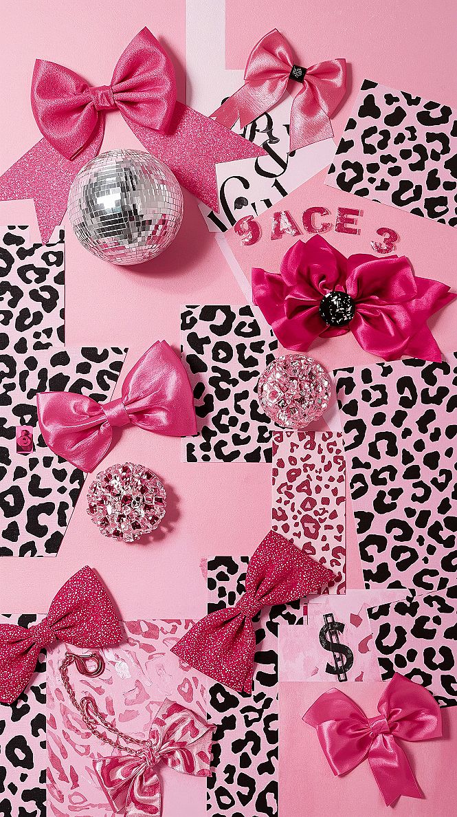 Bold Pink & Cheetah Print Aesthetic Kawaii Wallpapers