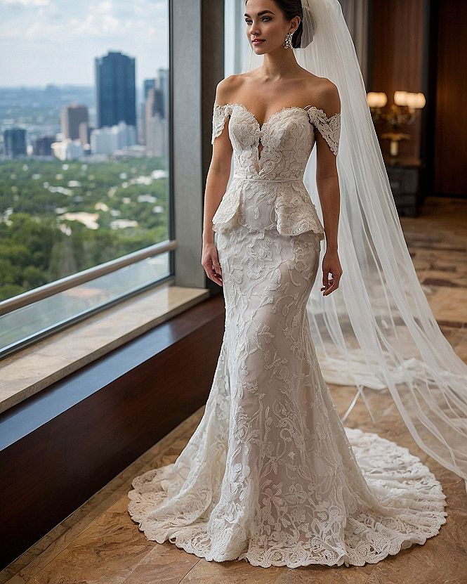 Selecting a Peplum Waist Wedding Gown for 2024