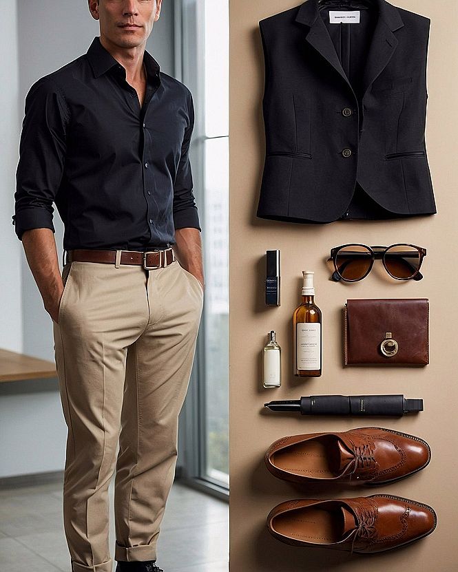 Styling A Tailored Vest With Slim Trousers And Leather Shoes