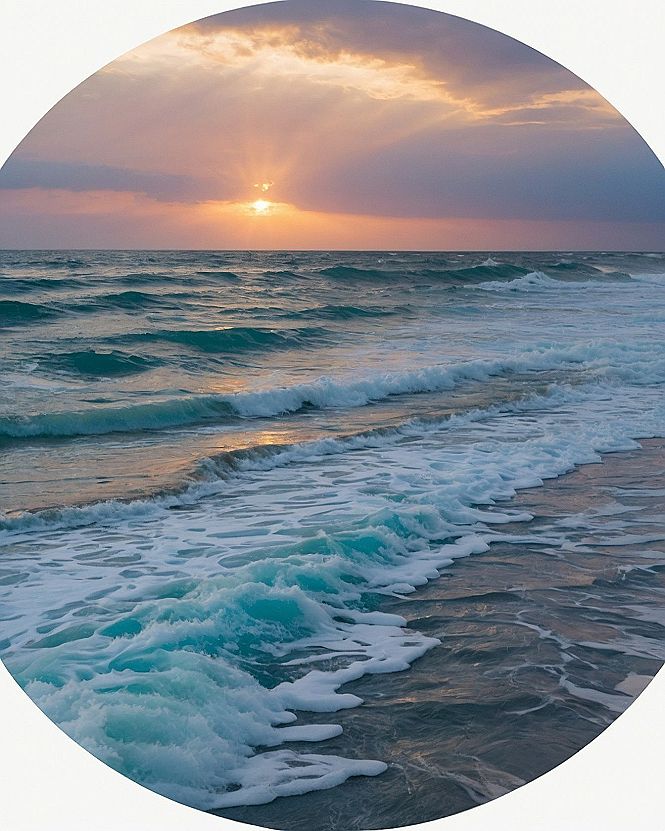 Selecting Ocean Waves And Sunset Scenery For Profile Pictures