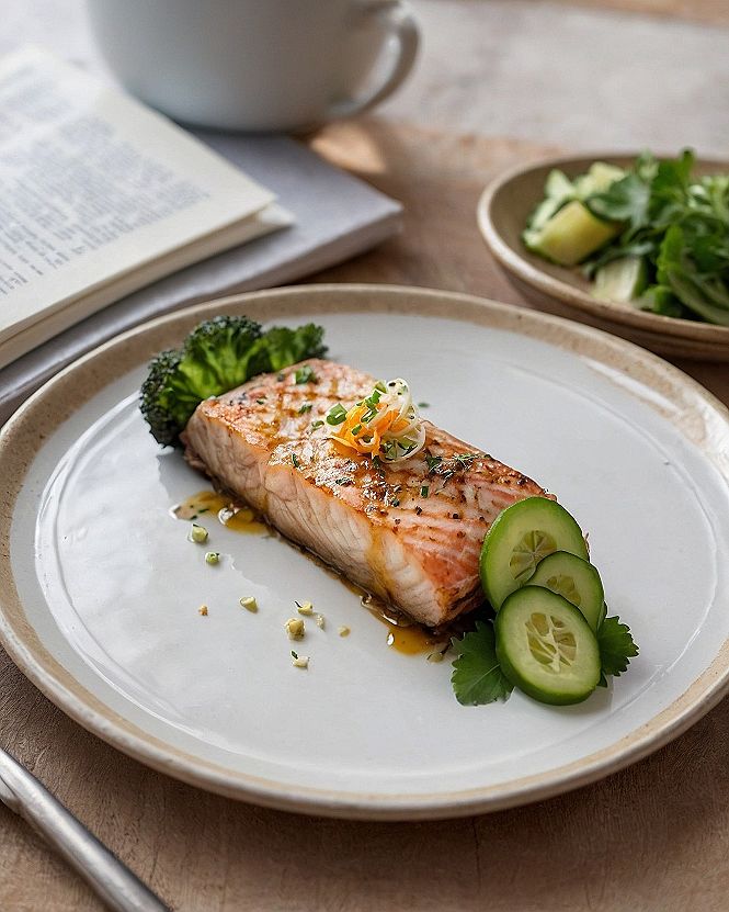 Selecting Fresh Salmon and Produce for Creative Animal Plates