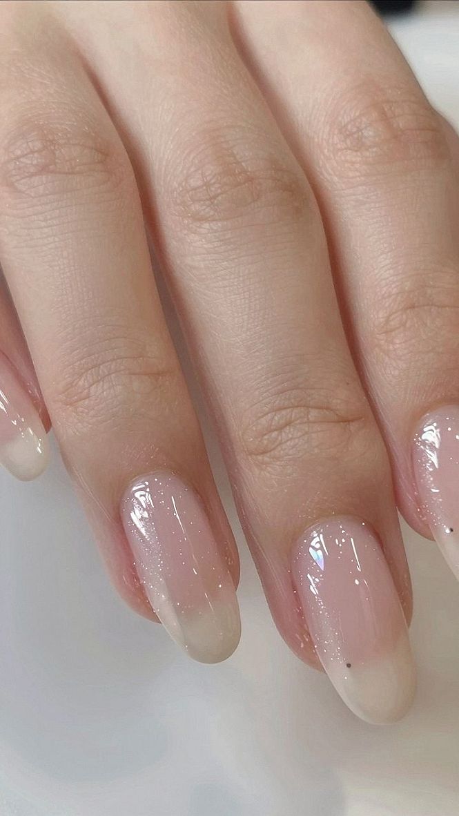 Selecting Subtle Milky White and Shimmer Nail Shades