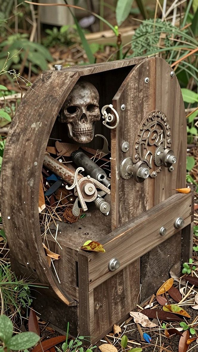 Building A Hidden Wooden Coffin Skeleton Display