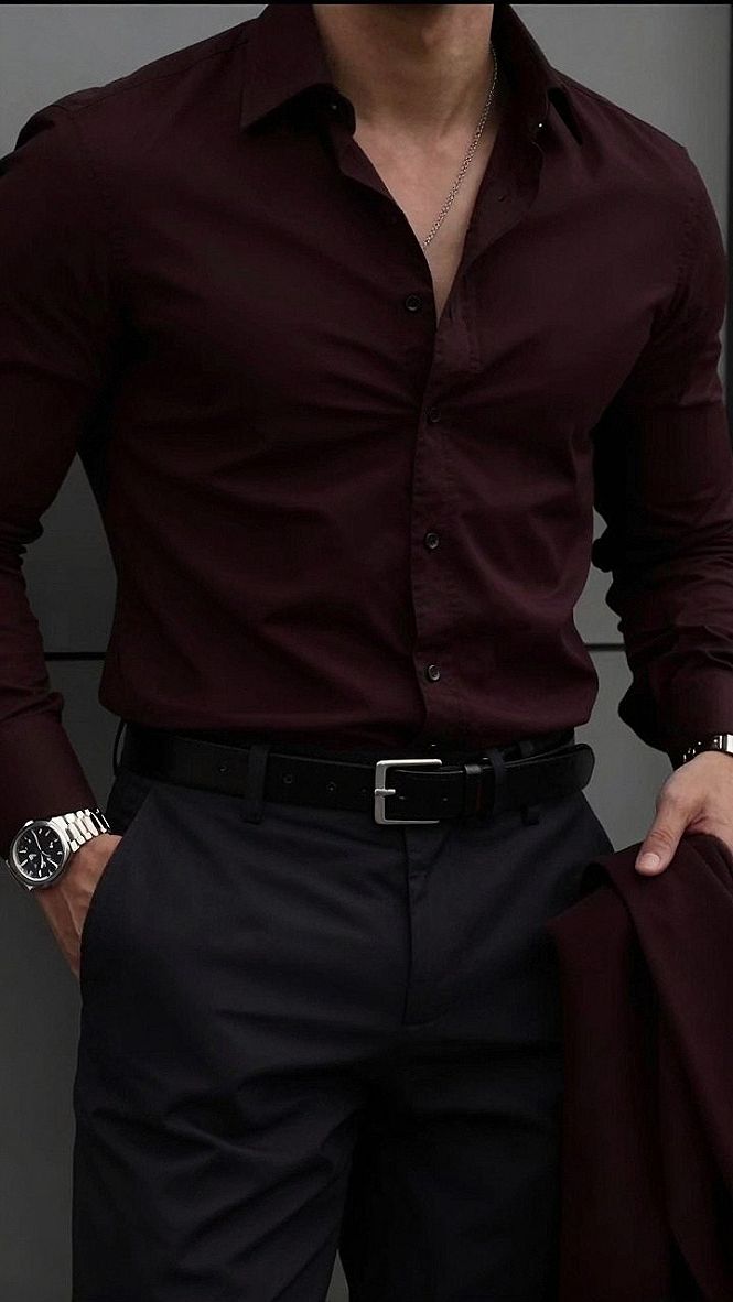 Selecting the Rich Burgundy Dress Shirt
