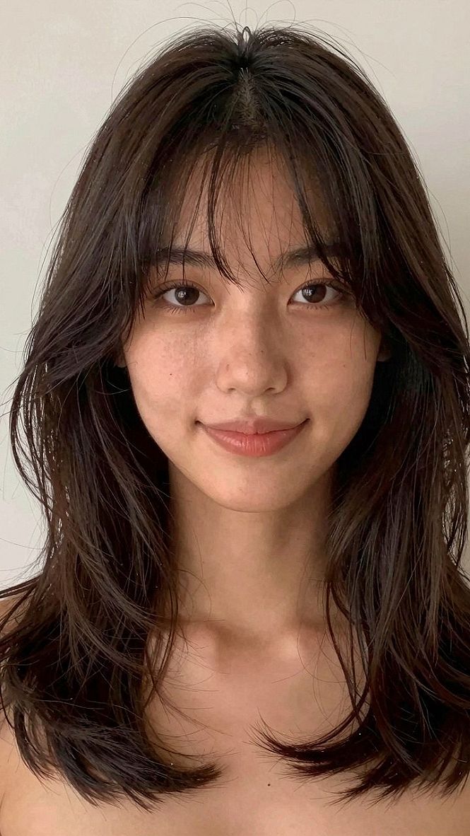 Selecting Wispy Bangs for Brown Hair and Mid-Length Cuts
