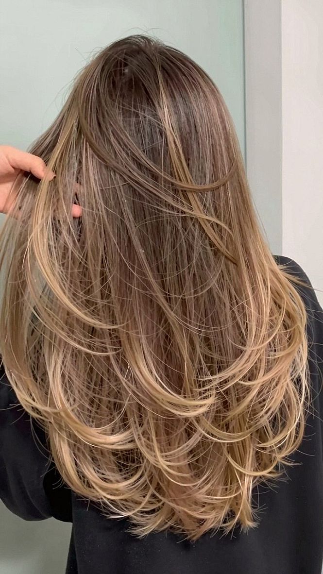 Choosing Dimensional Honey Blonde Balayage for Long Layers