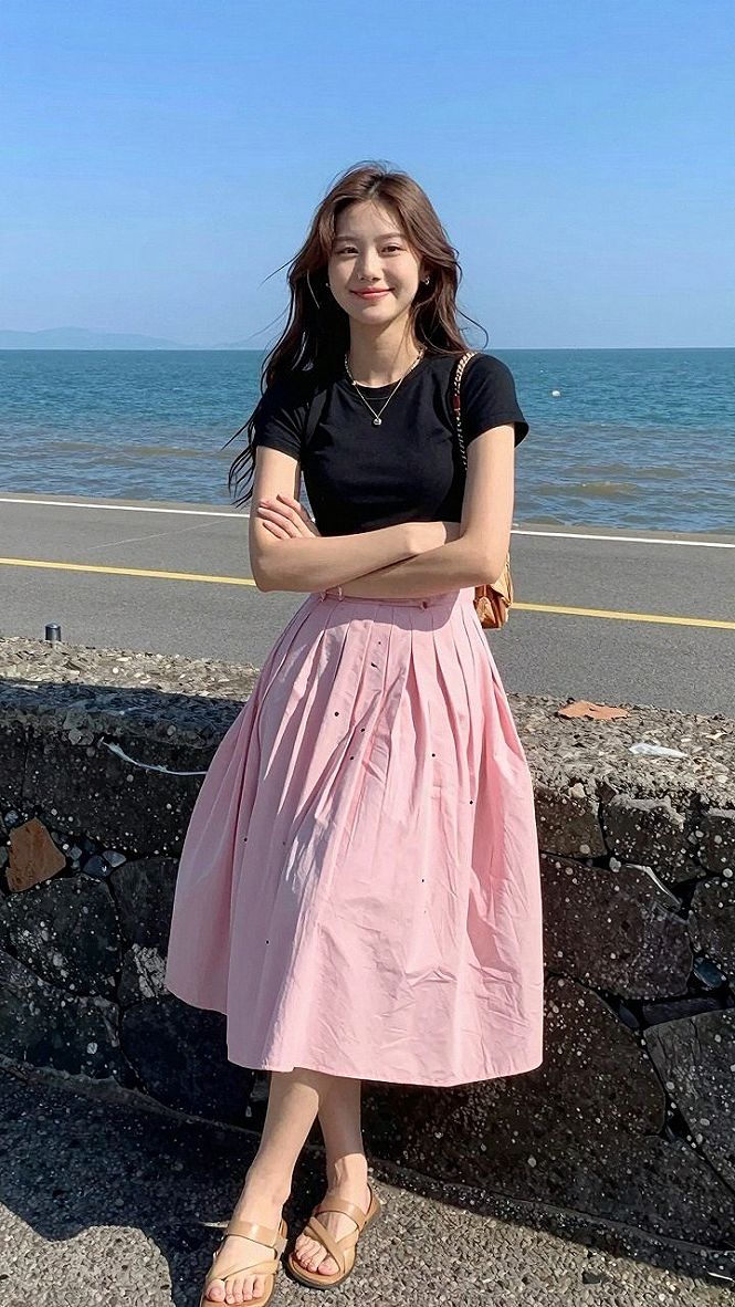 Selecting a Simple Two-Piece Set with a Full Skirt