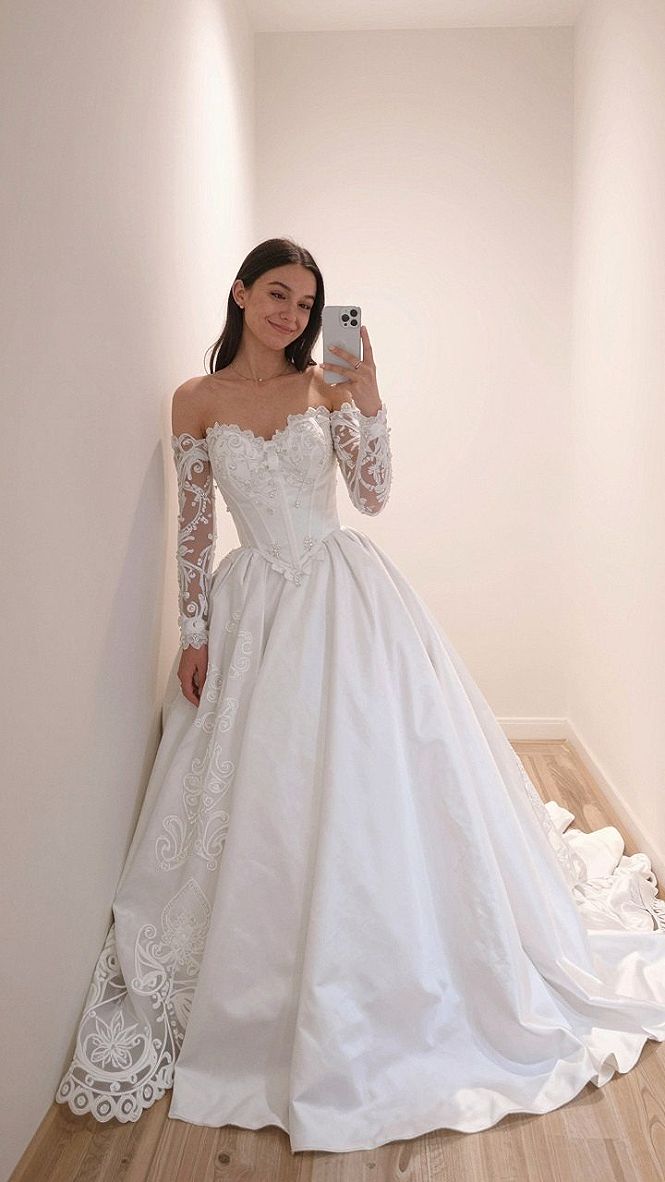 Selecting a Grand Ball Gown with Long Lace Sleeves