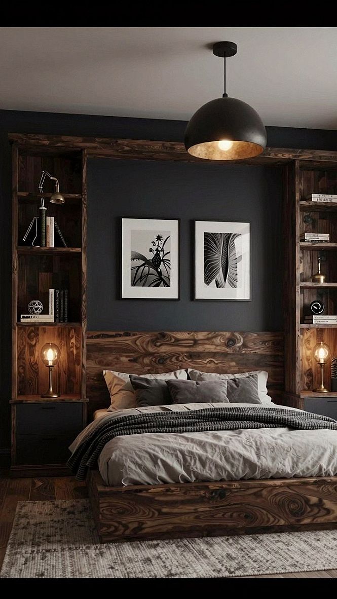 Balancing Grey Walls With Rich Wood Tones