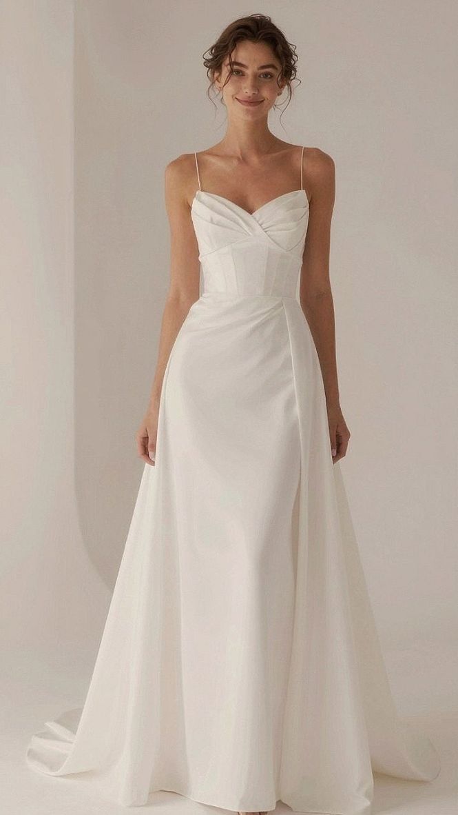 Selecting a Sleek Spaghetti Strap Elopement Gown