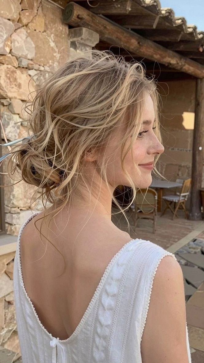 Choosing a Low Textured Chignon With Soft Wispy Strands