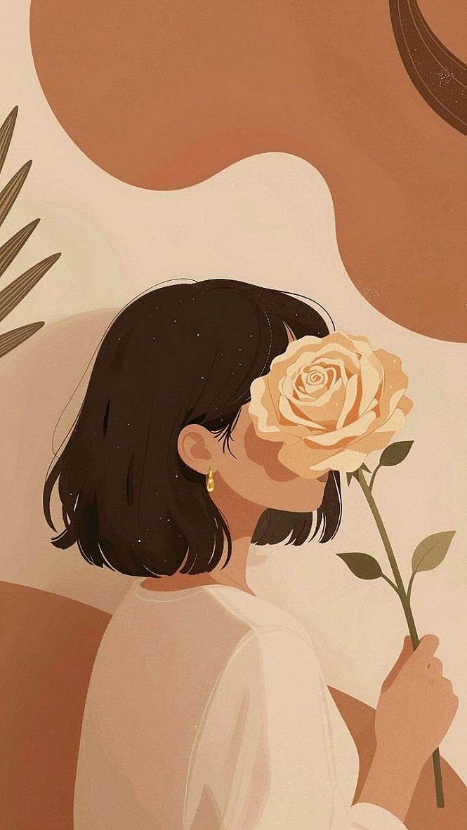 Choosing Abstract Portrait Art With Soft Floral Accents