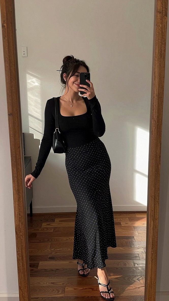 Choosing A Black Midi Skirt For Spring Country Outfits