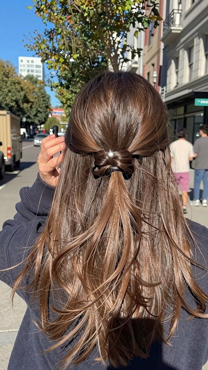 Styling Half Up Hair Bows For Early Morning Classes