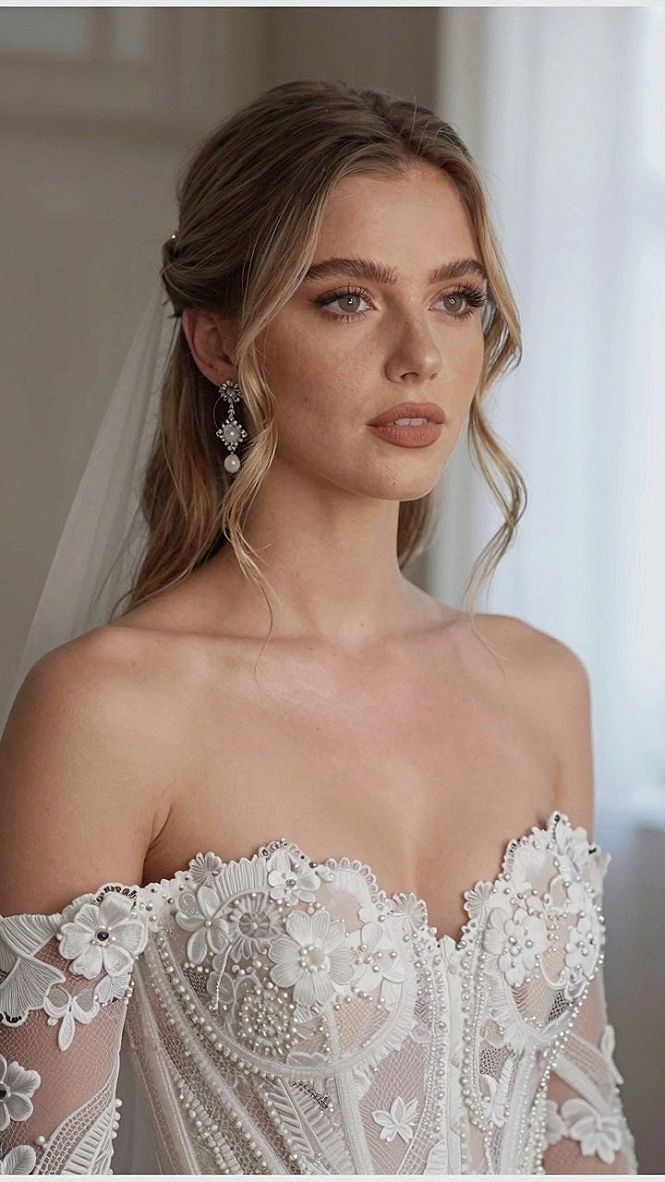Selecting a Half Up Wedding Hairstyle With Soft Waves