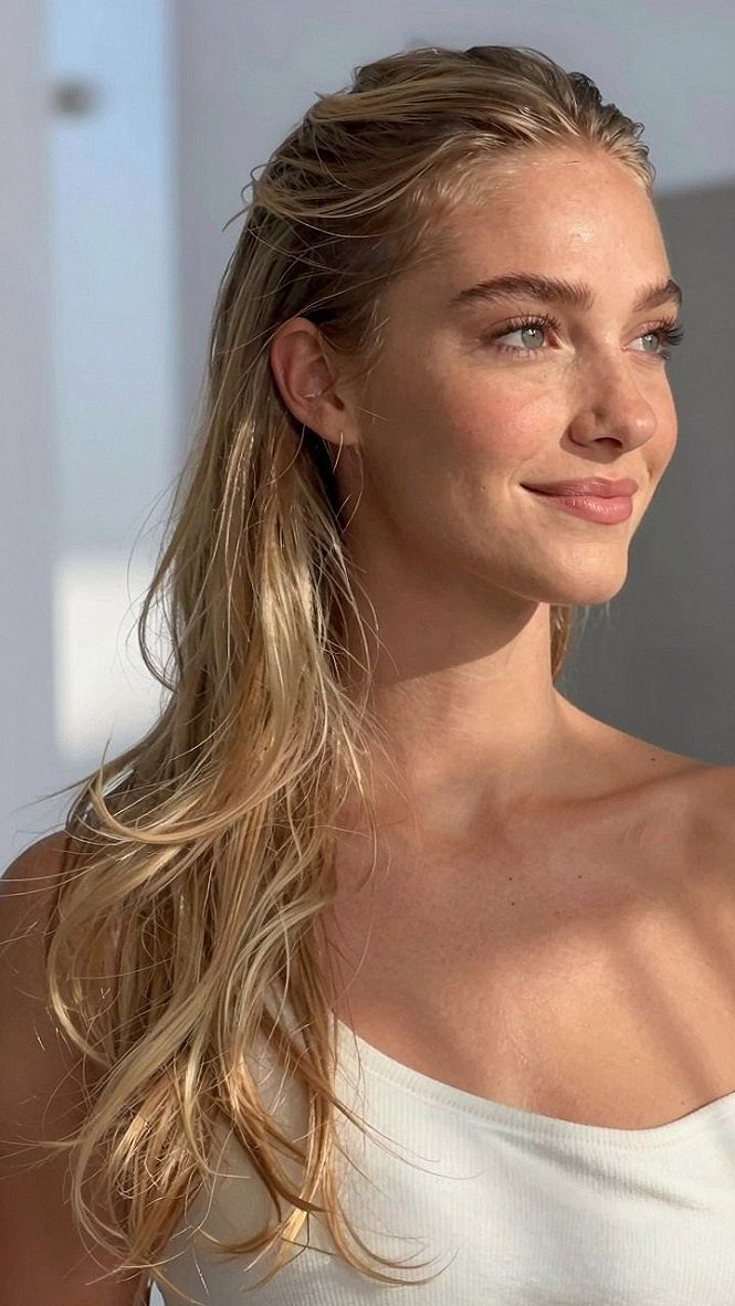 Choosing Between Straight and Textured Half Up Half Down Wedding Hair