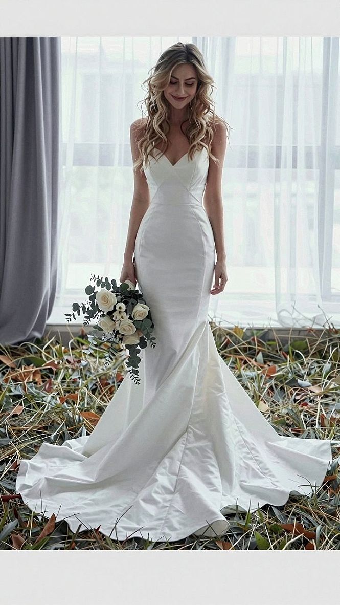 Selecting a Sleek Crepe Open Back Gown for City Halls
