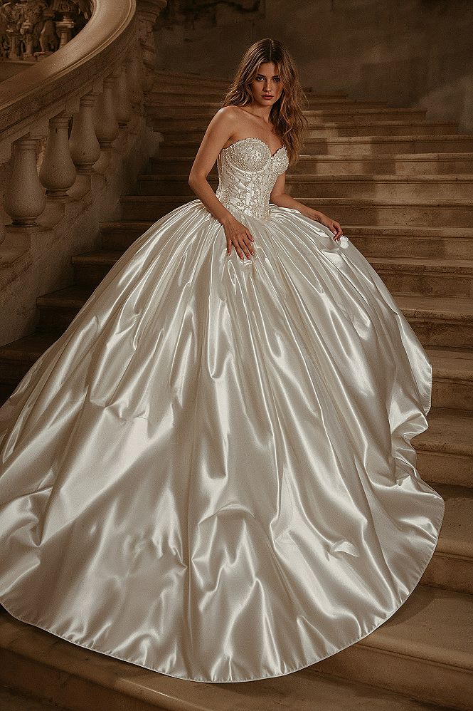Luxurious Corset Wedding Dress Ballgown: The Ultimate Princess Statement