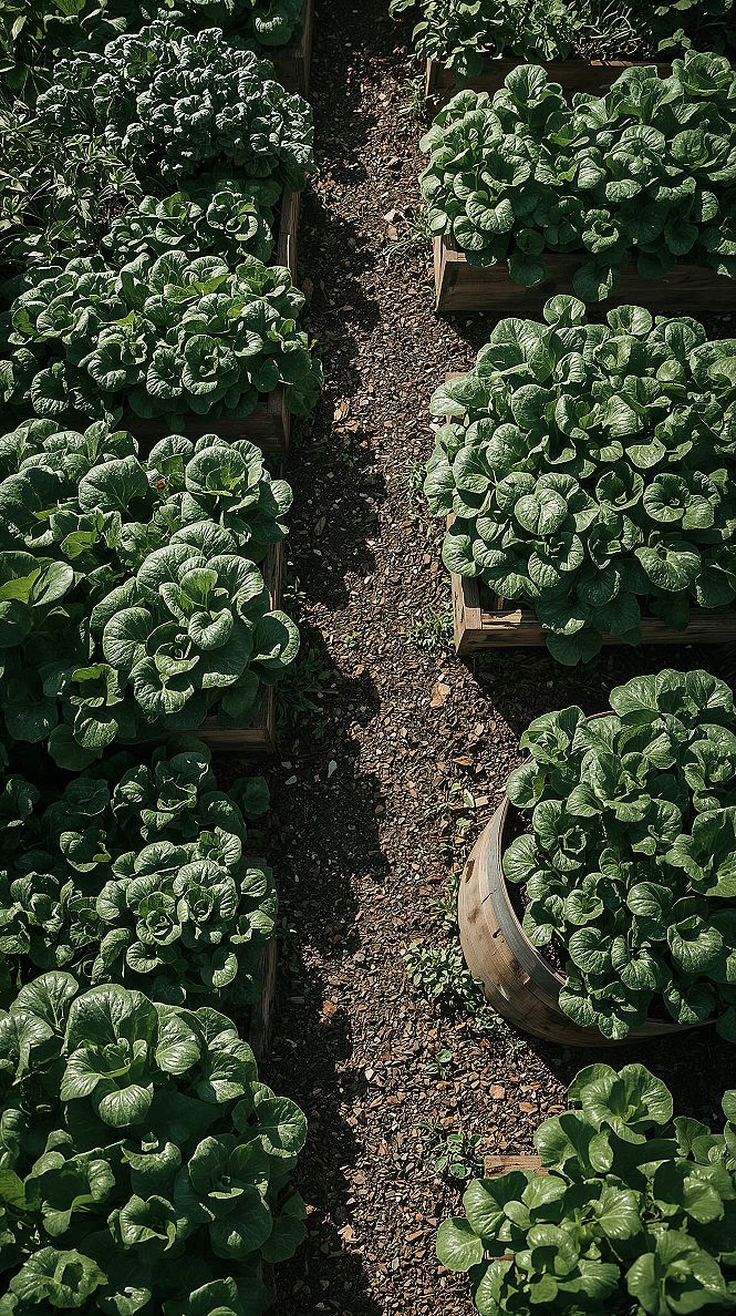 Lush Green Paradise: Rustic Garden Decor for a Thriving Veggie Garden