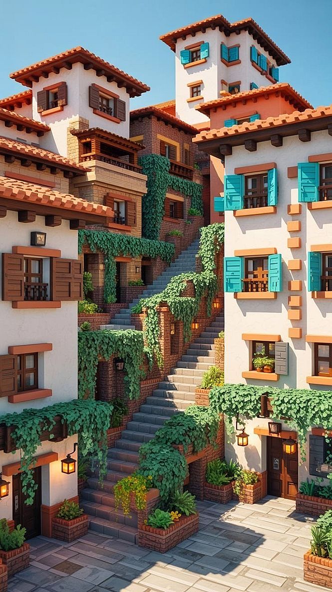 Whimsical Minecraft Village: Creative House Exterior Designs