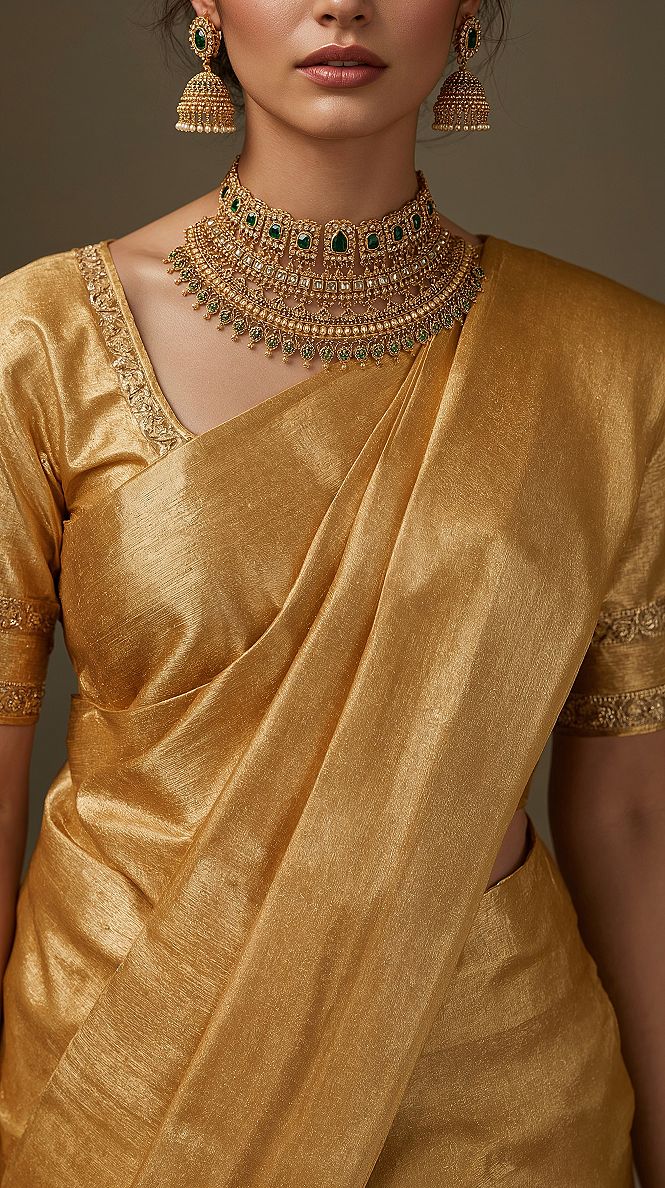 Golden Kanjeevaram Saree: Styling Tips for a Radiant Bridal Look