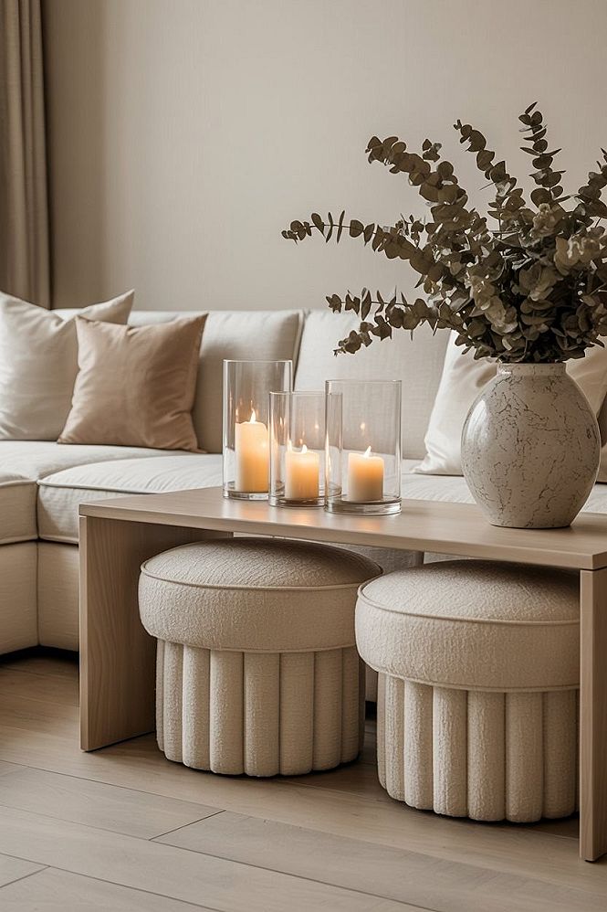 Serene Minimalist Living Room: Neutral Aesthetic Home Decor
