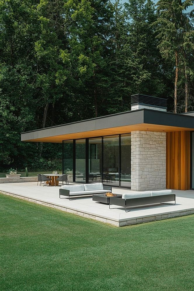 Modern Single Storey House with Dream Outdoor Patio Design