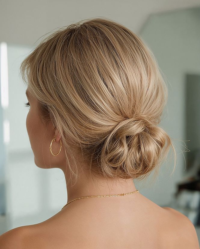 Chic Low Bun Wedding Inspiration: Formal Hairstyles for Long Hair