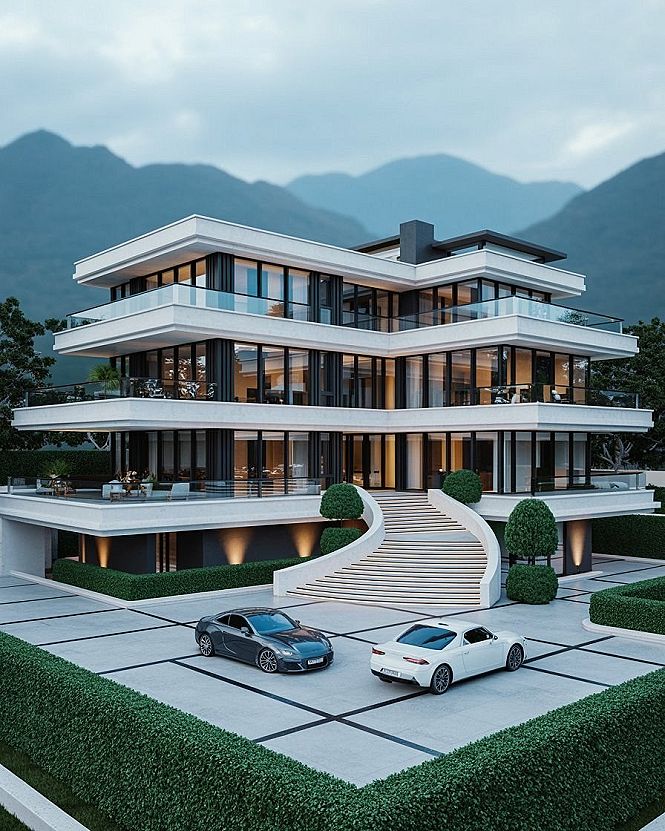Luxury Duplex House Design: Defining Modern Facades