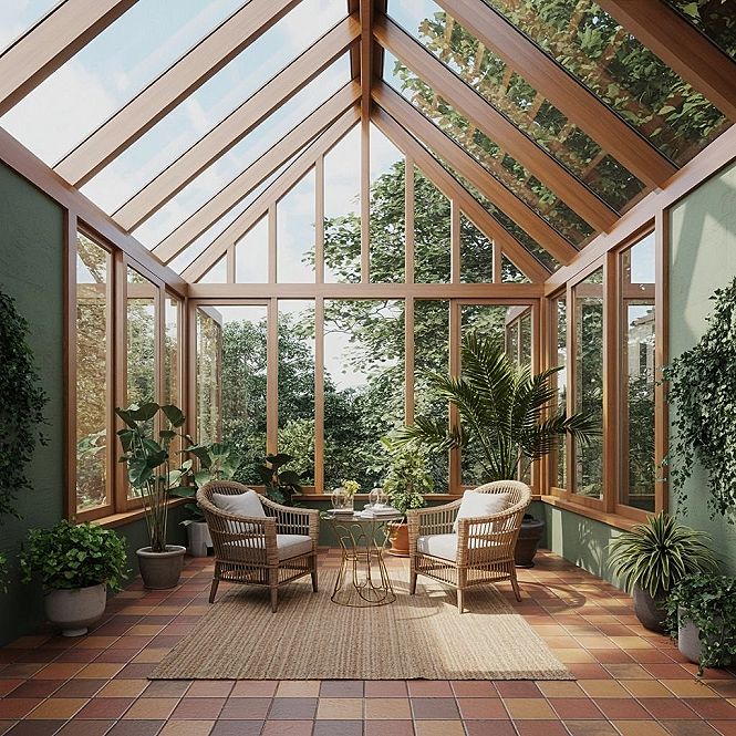 Nature House Interior Sunroom: Attached to House Oasis