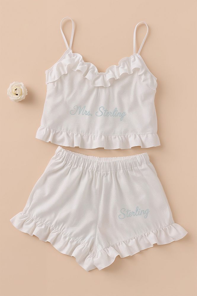 Personalized 'Mrs' Bridal Sleepwear: Fancy Pajamas for Honeymoon Bliss