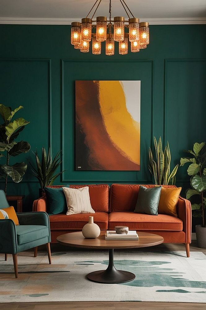Boho Mid Century Modern Living Room: Styling with Statement Decor