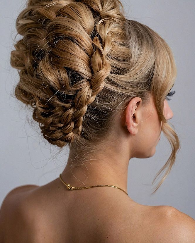 Braided Crown with Warm Honey Tones