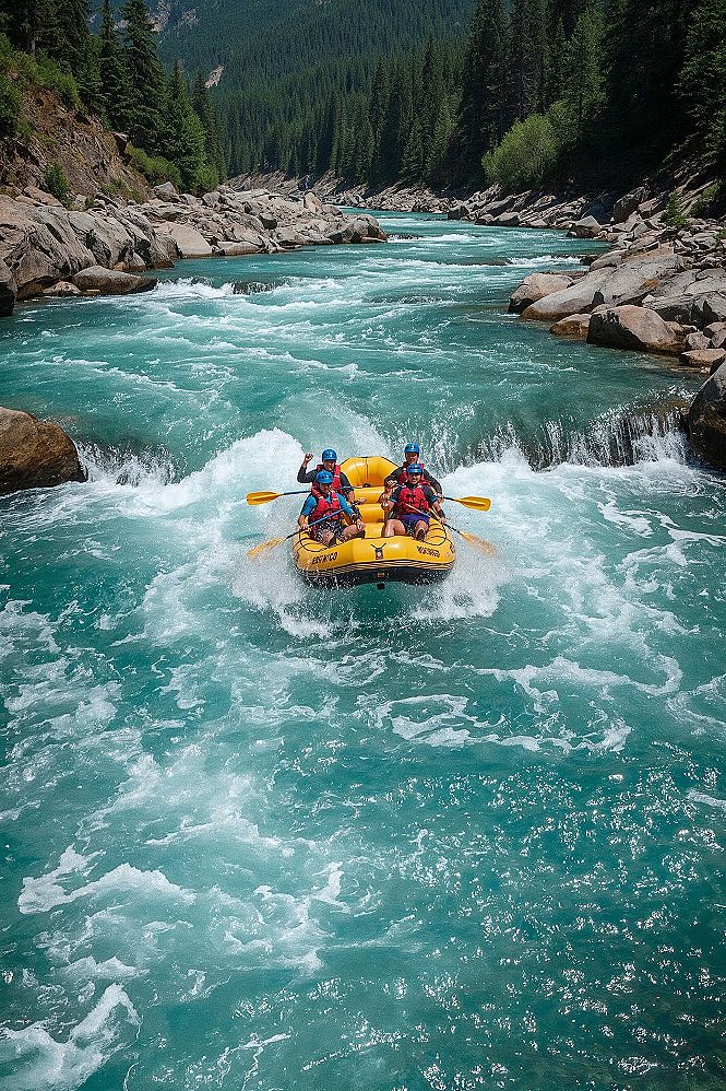 Adrenaline Rush: Whitewater River Rafting in Emerald Canyons