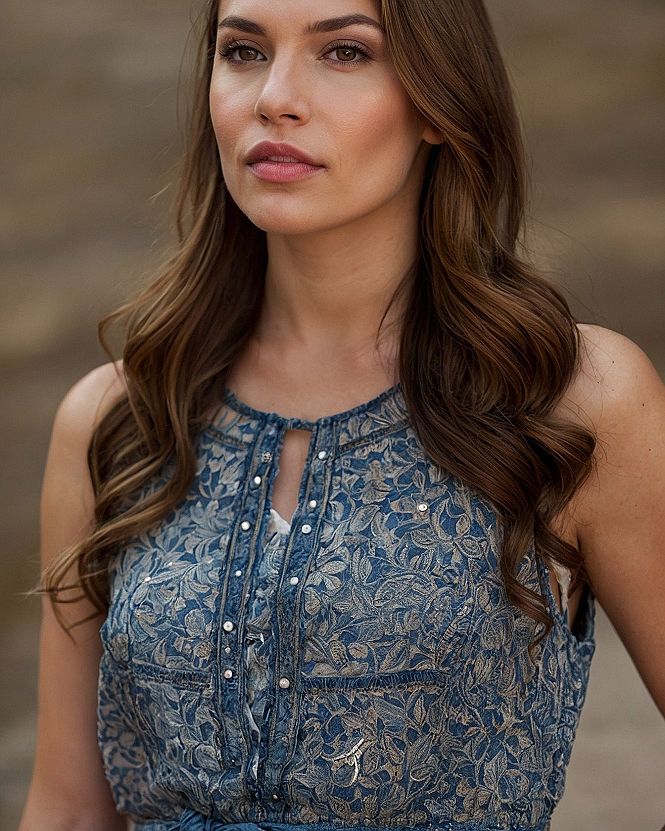 Natural Flowing Waves with a Center Part