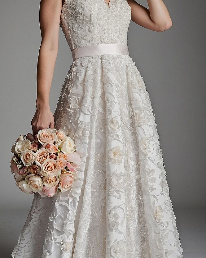Caring for Textured Floral Applique Summer Gowns
