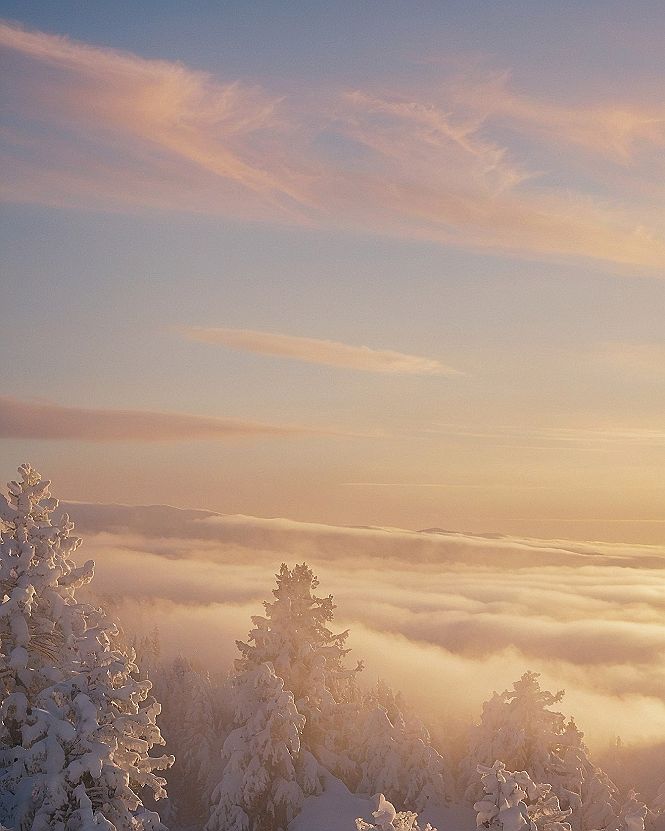 Styling Winter Mountain Snow Sceneries on Your Phone