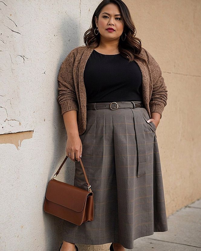 Styling Cardigans and Midi Skirts for the Office