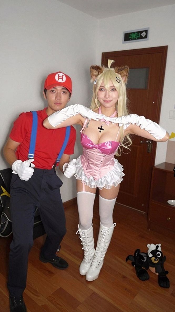 Assembling a Fun Video Game Duo Costume for Couples