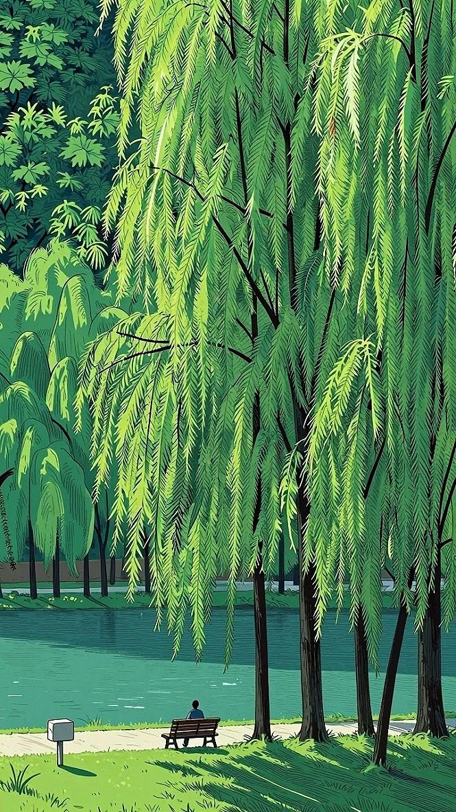 Styling Green Willow Tree Canvas Art for Calm Rooms