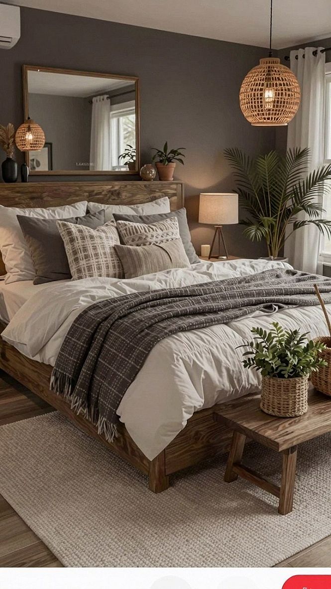 Layering Textures and Natural Elements in Grey Rooms