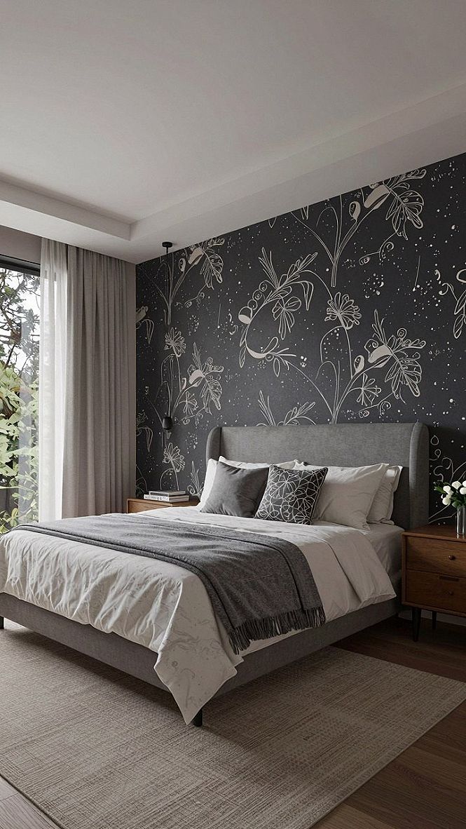 Using Bold Botanical Accent Walls for Sleep Spaces
