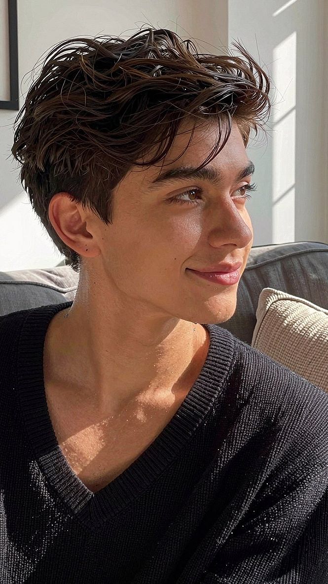 Maintaining Your Wavy Pixie Haircut with a Middle Part