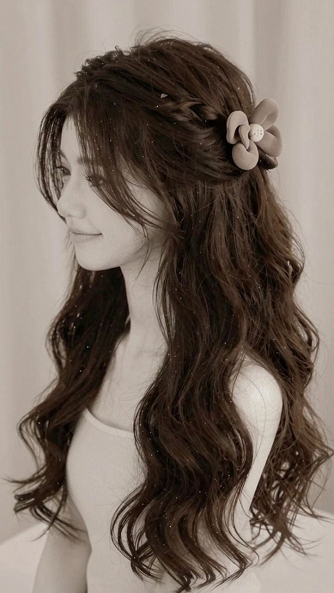 Keeping Your Half Up Hair Secure With A Decorative Clip